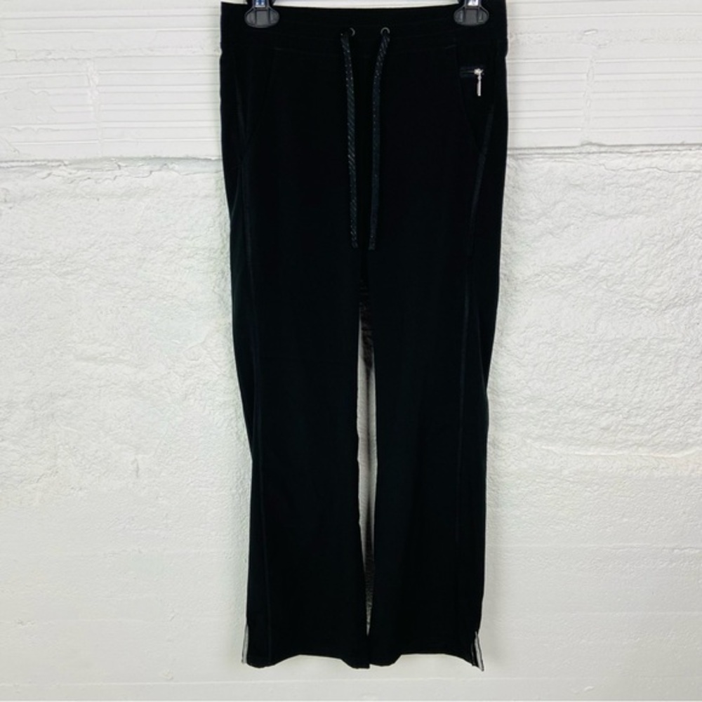 BEYOND SCRUBS black draw string pull on stretch comfy work scrub pants SZ small
